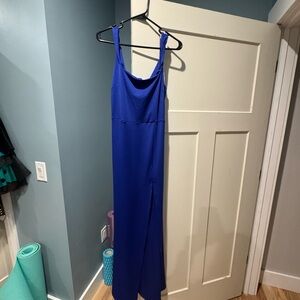 Elegant Blue Sleeveless Dress